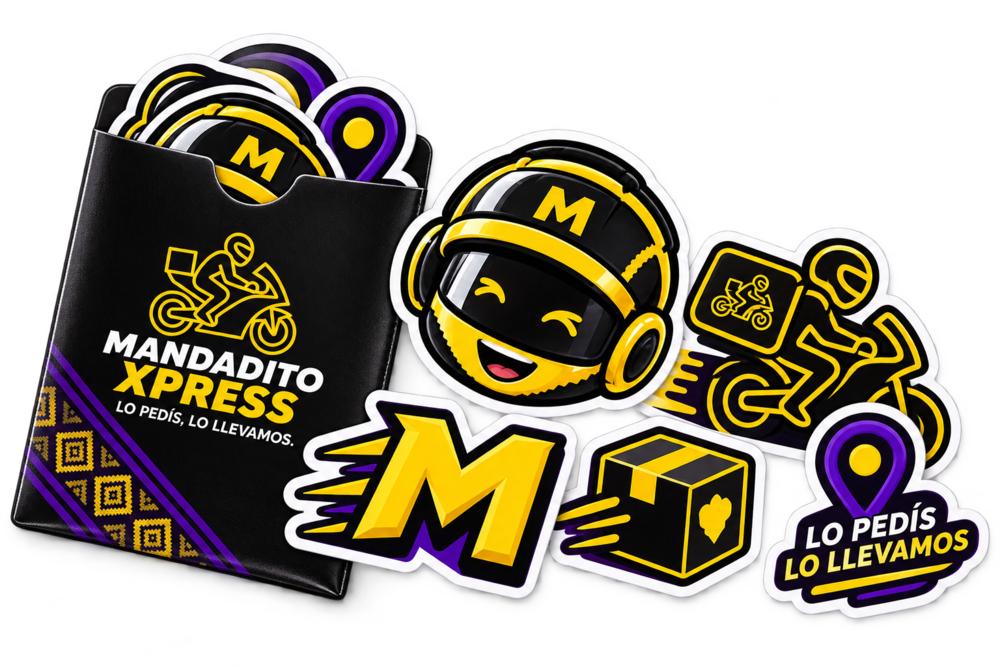 Pack de stickers de Mandadito Xpress
