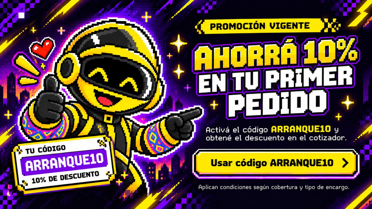 Promoción ARRANQUE10: ahorrá 10% en tu primer pedido